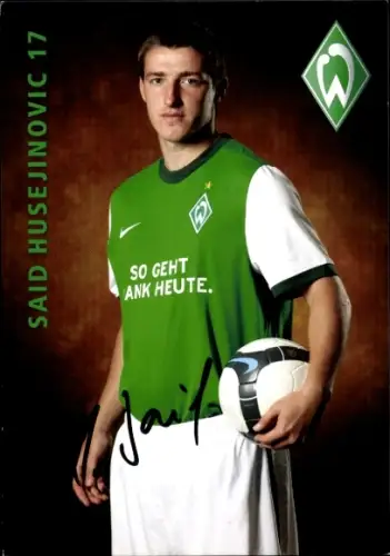 Autogrammkarte Fußballer Said Husejinovic, Werder Bremen, Autogramm
