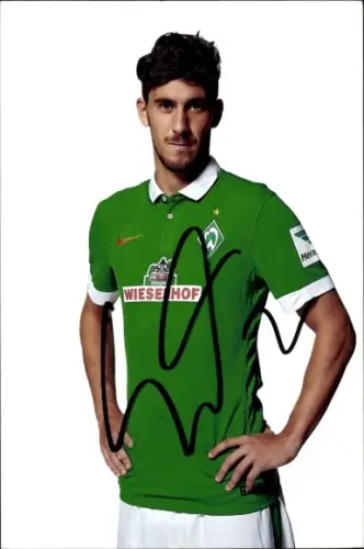 Autogrammkarte Foto Fußballer Santiago Garcia, Werder Bremen, Autogramm