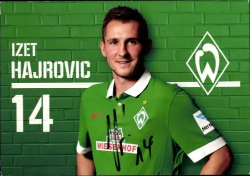 Autogrammkarte Fußballer Izet Hajrovic, Werder Bremen, Autogramm