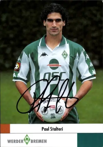 Autogrammkarte Fußballer Paul Stalteri, Werder Bremen, Autogramm