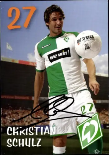 Autogrammkarte Fußballer Christian Schulz, Werder Bremen, Autogramm