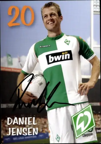 Autogrammkarte Fußballer Daniel Jensen, Werder Bremen, Autogramm