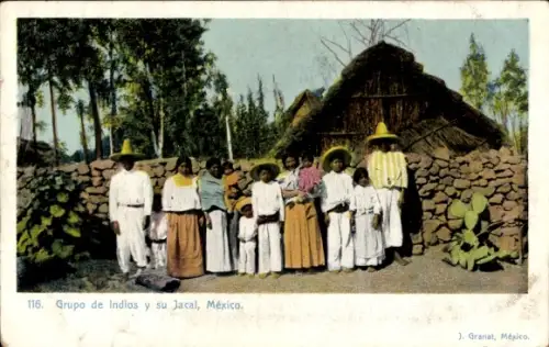 Ak Mexiko, Südamerikanische Volkstypen, Familienbild