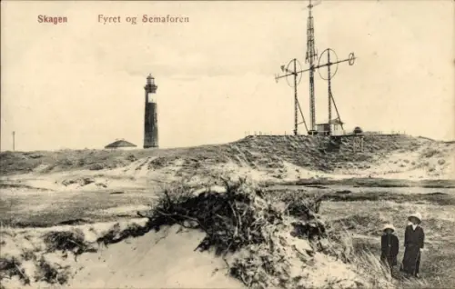 Ak Skagen Dänemark, Fyret og Semaforen