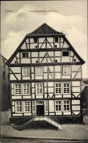 Ak Soest in Nordrhein Westfalen, Andernachshaus, Osthofen, Fachwerk