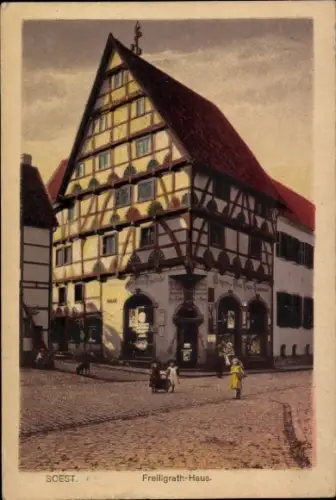 Ak Soest in Westfalen, Freiligrath Haus