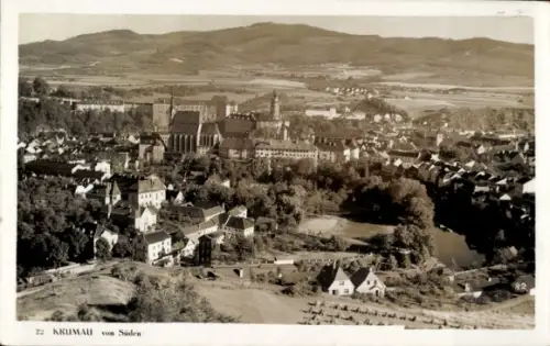Ak Český Krumlov Böhmisch Krumau an der Moldau Krummau Südböhmen, Krumau von Süden, Schloss Český