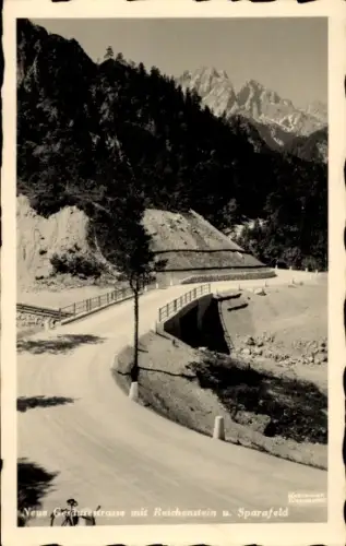 Ak Admont Gesäuse Steiermark, Kummerbrücke mit Planspitze, Neue Gesäusestraße, Reichenstein, Spar