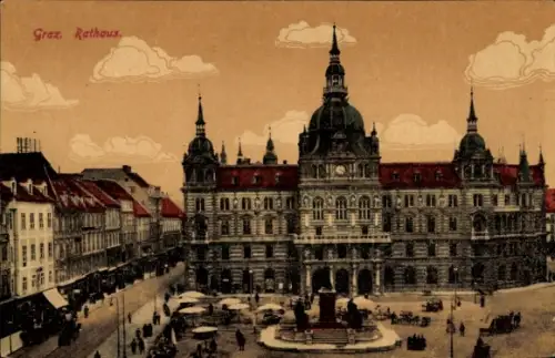 Ak Graz Steiermark, Rathaus
