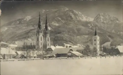 Ak Admont Gesäuse Steiermark, Kummerbrücke mit Planspitze, Admont mit dem Sparafeld, Stift  Stift