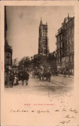 CPA Paris IV, Boulevard de Sébastopol, Tour Saint Jacques