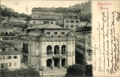 Ak Karlovy Vary Karlsbad Stadt,  Theater