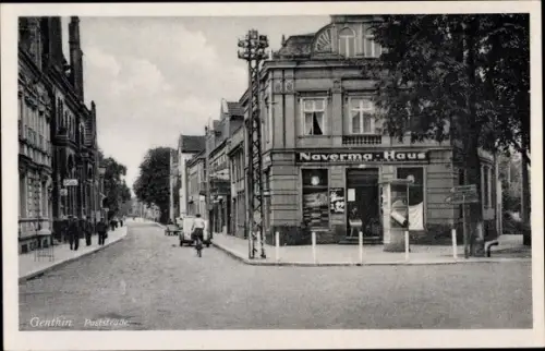 Ak Genthin am Elbe Havel Kanal, Partie in der Poststraße, Naverma Haus