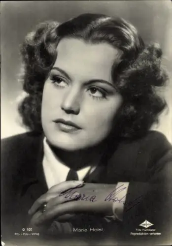 Ak Schauspielerin Maria Holst, Portrait, Autogramm