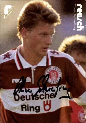 Autogrammkarte Fußballer Oliver Schweißing, FC St. Pauli, Autogramm