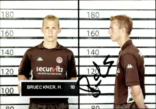 Autogrammkarte Fußballer Hauke Jorge Brückner, FC St. Pauli, Autogramm