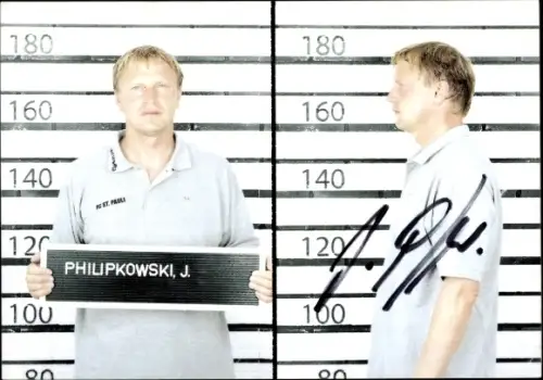 Autogrammkarte Fußballer Joachim Philipkowski, FC St. Pauli, Autogramm