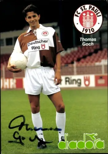Autogrammkarte Fußballer Thomas Goch, FC St. Pauli, Autogramm