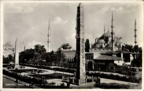 Ak Constantinople Türkei, Mosquée Sultan Ahmed et l'Hippodrome