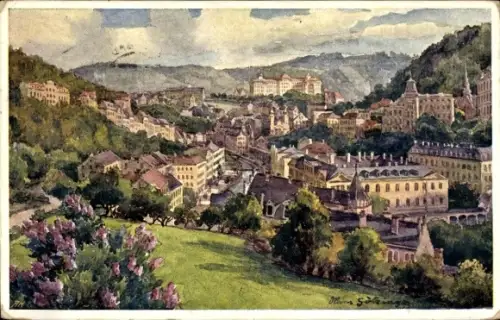 Ak Karlovy Vary Karlsbad Stadt,  Totalansicht, Serie 203/17