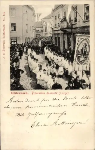 Ak Echternach Luxemburg, Tanzprozession