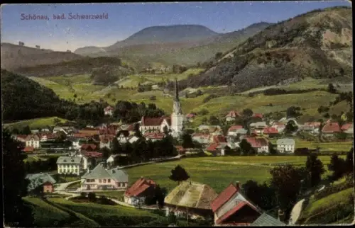 Ak Schönau im Schwarzwald, Gesamtansicht
