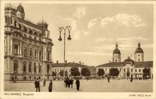 Ak Nowy Sącz Neu Sandez Polen, Ringplatz