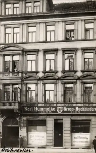 Foto Ak Hannover, Geschäft, Buchhandlung von Karl Hummelke, Goethestraße 4