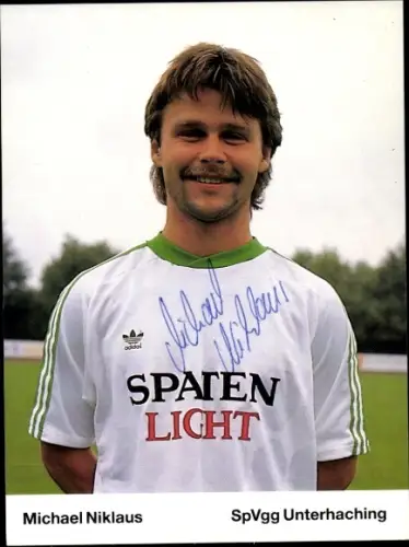Autogrammkarte Fußballer Michael Niklaus, SpVgg Unterhaching, Autogramm