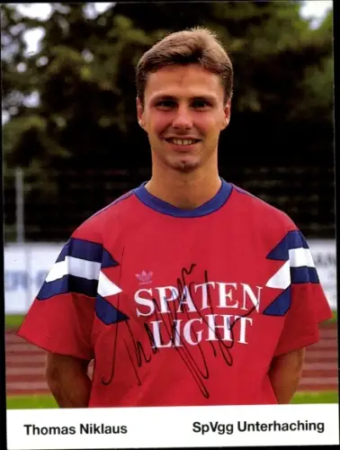 Autogrammkarte Fußballer Michael Niklaus, SpVgg Unterhaching, Autogramm