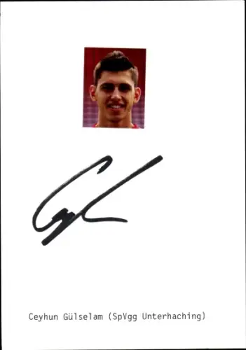 Autogrammkarte Fußballer Ceyhun Gülselam, SpVgg Unterhaching, Autogramm