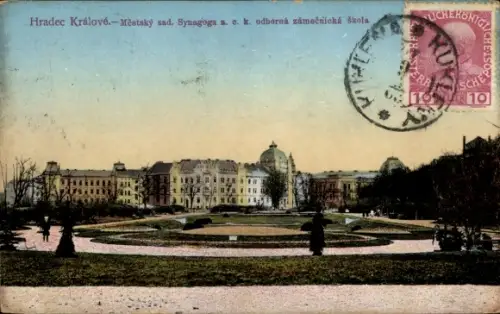 Judaika Ak Hradec Králové Königgrätz Stadt, Synagoge