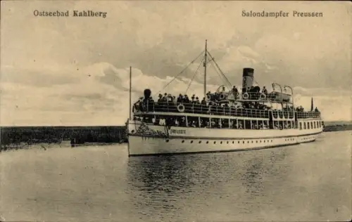 Ak Krynica Morska Kahlberg Ostpreußen, Salondampfer Preußen