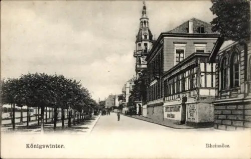 Ak Königswinter am Rhein,  Rheinallee
