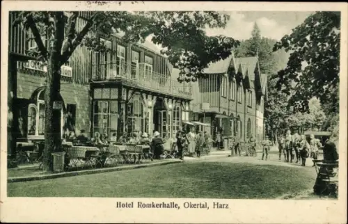Ak Oker Goslar am Harz, Hotel Romkerhalle, Okertal, Harz