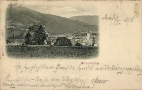 Ak Mürzzuschlag Steiermark,  Stengel & Co. Dresden, Juni 1898