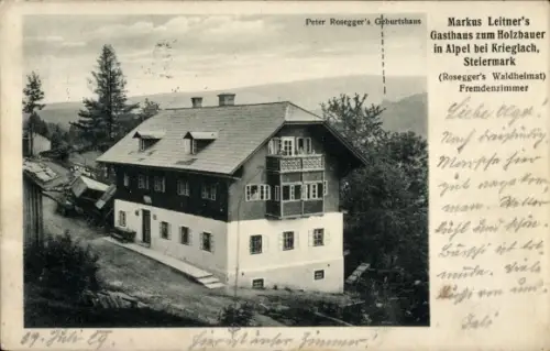 Ak Alpl Krieglach Steiermark, Markus Leitners Gasthaus zum Holzbauer