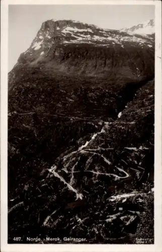 Ak Merok Geiranger Norwegen, Gebirge
