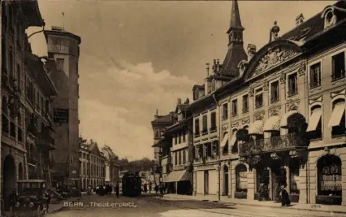 Ak Bern Stadt Schweiz, Theaterplatz