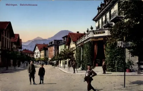 Ak Meiringen Kanton Bern Schweiz, Bahnhofstraße