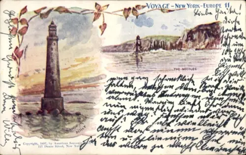 Ak Needles Kalifornien USA, Gesamtansicht, Leuchtturm