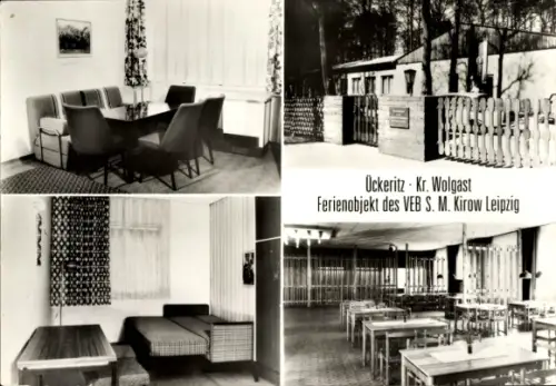 Ak Ostseebad Ückeritz auf Usedom, Ferienobjekt des VEB S. M. Kirow Leipzig