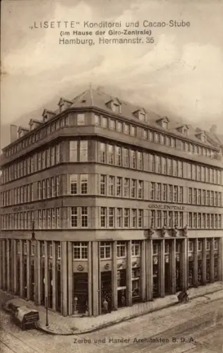 Ak Hamburg, Lisette, Konditorei und Kakao-Stube, Hermannstraße 35