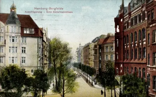 Ak Hamburg Mitte Borgfelde, Ausschlägerweg, Ecke Anckelmannstraße