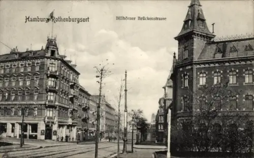 Ak Hamburg Mitte Rothenburgsort, Billhörner Brückenstraße