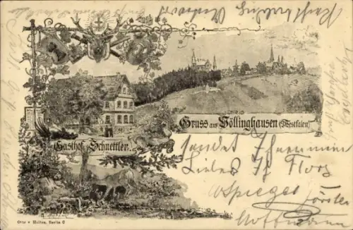 Litho Völlinghausen Erwitte in Westfalen?, Gasthof Schnettler