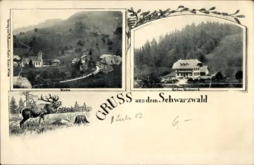 Ak Wieden im Schwarzwald, Gesamtansicht, Kurhaus Wiedener Eck