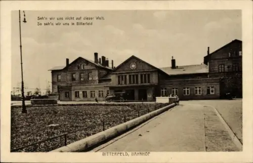 Ak Bitterfeld in Sachsen Anhalt, Bahnhof