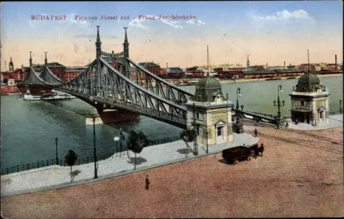 Ak Budapest Ungarn, Franz Josefsbrücke