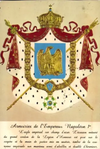 Ak Wappen von Kaiser Napoleon I., Krone